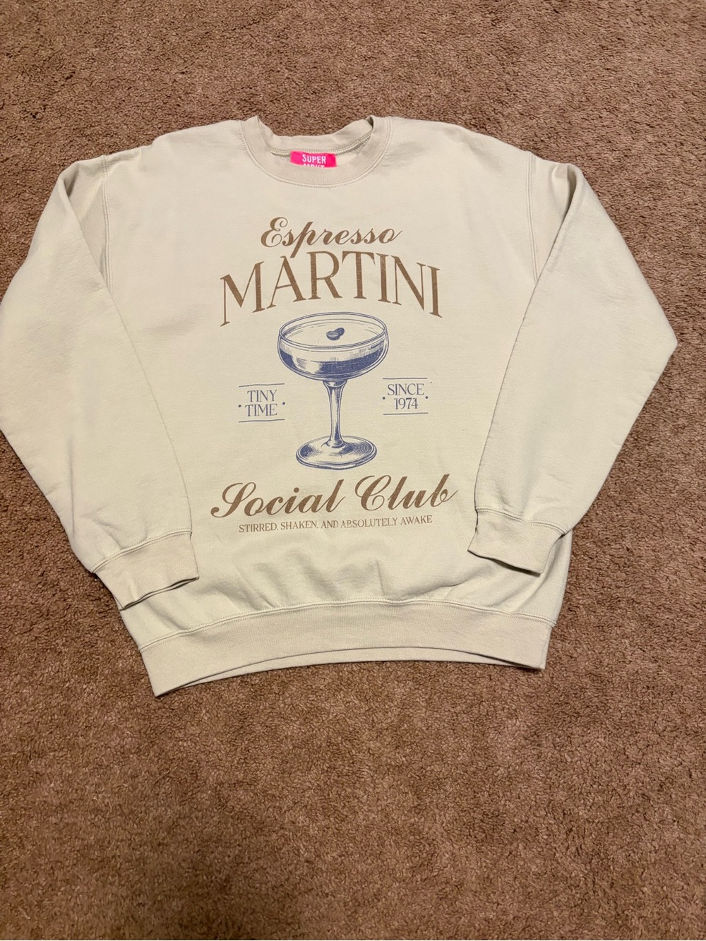 Espresso Martini Social Club Sweatshirt - Cream
